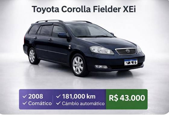 TOYOTA FIELDER 1.8 XEI 16V FLEX 4P AUTOMÁTICO